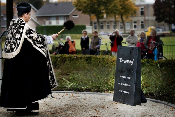 Priest at war memorial unveiling in Netherlands