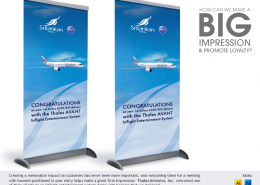 Signage welcomes SriLankan Airlines
