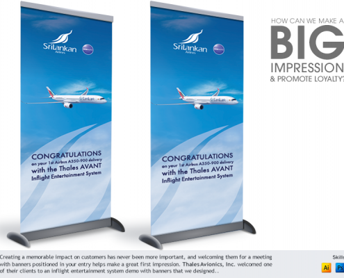 Signage welcomes SriLankan Airlines