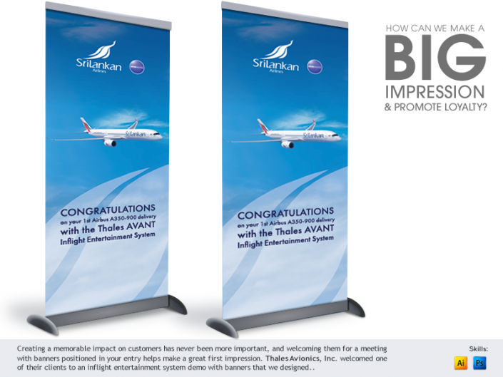 Signage welcomes SriLankan Airlines